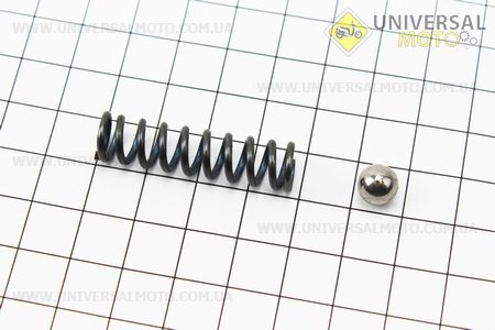КПП - Пружина вилки D = 10мм, L = 36мм + кулька D=8мм. Китай (Запчастини на мотоблок з двигуном 175 и 195N / UM6048-V21)