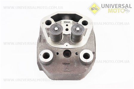 Головка циліндру R195NM в зборі, під довгу форсунку. Китай (Запчастини на мотоблок з двигуном 190 и 195N / UM6048-V40)