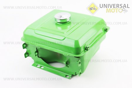 Бак паливний R190N, 275x220x165мм, вист. горловина, отвір під шланг паливний + кришка. Китай (Запчастини на мотоблок з двигуном 190 и 195N / UM6048-V63)