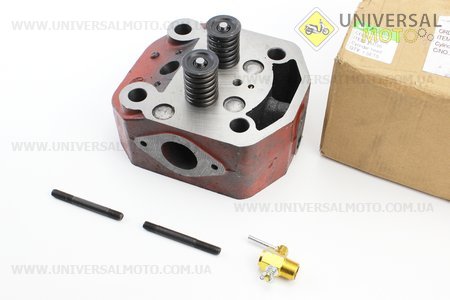 Головка циліндру R195NM в зборі, під довгу форсунку. Viper (Запчастини на мотоблок з двигуном 190 и 195N / UM6049-V40)