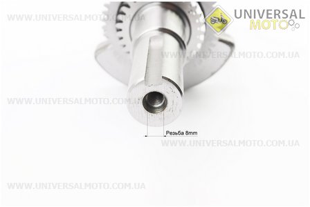 Колінвал під шпонку Ø25мм в зборі 173F / 177F. Китай (Запчастини на мотоблок з двигуном 177F и 188F / UM6070-V10)