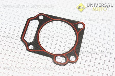 Прокладка головки циліндра 177F-77мм (пароніт, червона нитка). Китай (Запчастини на мотоблок з двигуном 177F и 188F / UM6070-V21)