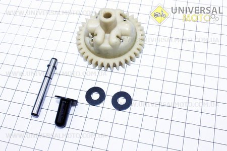 Регулятор оборотів двигуна Z=35 в зборі комплект 173F / 177F. Китай (Запчастини на мотоблок з двигуном 177F и 188F / UM6070-V34)