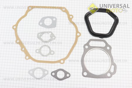Прокладки двигуна 188F-88мм, комплект 8 деталей, (пароніт, гума). Китай (Запчастини на мотоблок з двигуном 177F и 188F / UM6070-V66)