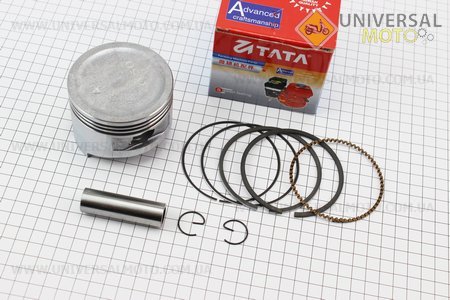Поршень, кольца, палец, комплект 177F 77мм + 0,50. ТАТА (Мотоблочный двигатель 177F/188F / UM6071-V50)