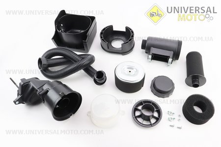 Фільтр повітряний у зборі з паперовим елементом, З ВИНОСНИМ ЗАБОРОМ ПОВІТРЯ 173F/177F/182F/188F/190F, тип 2. Китай (Запчастини на мотоблок з двигуном 177F и 188F / UM6072-V64)