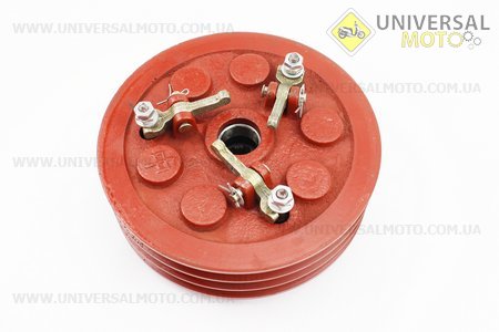 Зчеплення в зборі (три паза). Китай (Запчастини на мотоблок з двигуном 175 и 195N / UM6080-V06)