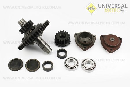 Диференціал в зборі Z=47, Z=16x16, Z=10 JR-Q12E (120-1) +підшипинки 30205-2шт+кришка-2шт (Можливий наліт). Viper (Запчастини на мототрактор / UM6080-V48)