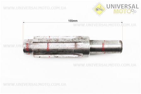 Вал первинний приводу ланцюга L = 155мм, d = 25мм, ZUBR - Z-180, BIZON, BULAT. Китай (Запчастини на мототрактор / UM6081-V88)