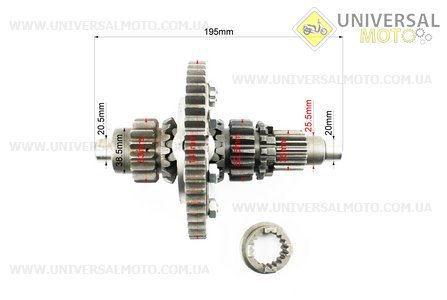 Диференціал в зборі Z=47, Z=15x16, Z=11, Z=18 JR-Q12E (120-1) (Можливий наліт). Китай (Запчастини на мототрактор / UM6082-V15)