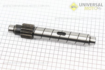 Вал КПП диференціалу Z = 14 Тип №2. Китай (Запчастини на мототрактор / UM6082-V32)