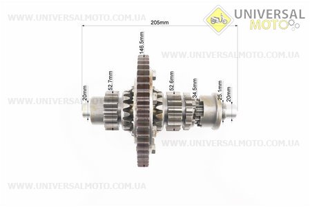 Диференціал в зборі Z=47, Z=15x16, Z=11, Z=16 JR-Q12E (120-1), з блокуванням, без шпонки. Viper (Запчастини на мототрактор / UM6083-V26)