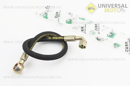 Шланг гідравлічний (L=62см, фітінг1 під болт D=18мм, фітінг2 90град, гайка М18). Viper (Запчастини на мототрактор / UM6083-V35)