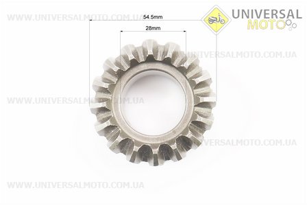 Шестерня диференціалу (сателіт) Z = 15x16 з виборкою. TATA (Запчастини на мототрактор / UM6083-V39)