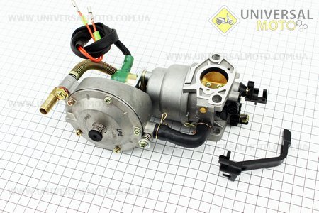 Газовый карбюратор LPG (пропан-бутан) для генераторов 4-6кВт (механизм рычажный). JING LONG (Мотоблочный двигатель 177F/188F / UM6090-V02)