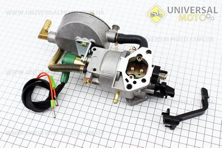 Газовый карбюратор LPG (пропан-бутан) для генераторов 4-6кВт (механизм рычажный). JING LONG (Мотоблочный двигатель 177F/188F / UM6090-V02)
