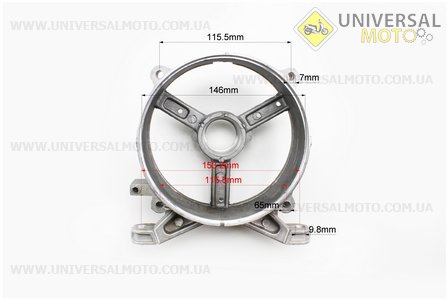Крышка генератора задняя 2-3,5кВт Тип №3. Китай (Генератор / UM6090-V63)