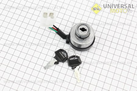 Замок зажигания (4 контактов) 2-6кВт. Китай (Генератор / UM6090-V75)