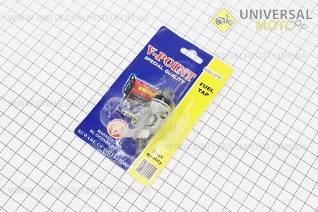 Кран бака топливного М10, левый на блистере. Китай (Мотоблочный двигатель 168F / UM6090-V77)