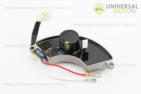 Реле напруги однофазне 6-9кВт (корпус - сегмент, алюміній, контакти - 2 "мама" + 4 "тато", 450V, 680µF). Китай (Запчастини на генератор / UM6091-V59)