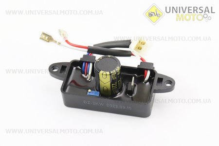 Реле напруги однофазне 2-3,5 кВт (корпус - прямокутник, пластик, контакти - 2 "мама" + 4 "тато", 250V, 220µF) Тип №3. Китай (Запчастини на генератор / UM6091-V79)