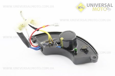 Реле напруги трифазного 4-6кВт (корпус - сегмент, пластик, контакти - 2 "мама" + 2 "тато" + 4 "тато", 450V, 680μF) Тип №2. Китай (Запчастини на генератор / UM6091-V80)