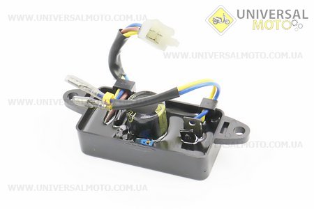 Реле напруги однофазне 2-3,5 кВт (корпус - прямокутник, пластик, контакти - 2 "мама" + 4 "тато", 250V, 220µF) Тип №4. Китай (Запчастини на генератор / UM6091-V86)