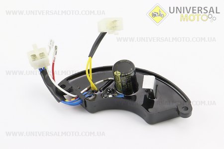 Реле напруги трифазного 4-6кВт (корпус - сегмент, пластик, контакти - 2 "мама" + 2 "тато" + 4 "тато", 250V, 470μF). Китай (Запчастини на генератор / UM6091-V87)