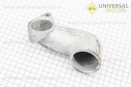 Коліно (труба) глушника ZS1100. Китай (Запчастини на мінітрактор з двигуном ZS1100 / UM6100-V10)