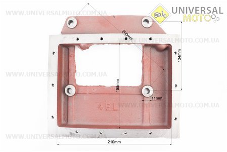 Пластина кріплення радіатора чавунна ZS1100/ZH1105. Китай (Запчастини на мінітрактор з двигуном ZS1100 / UM6100-V19)