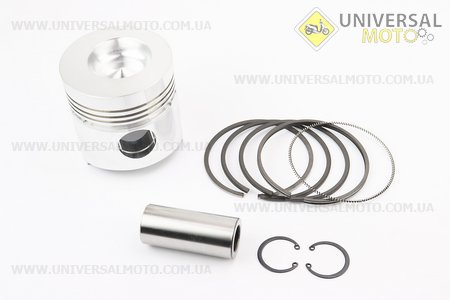 Поршневий комплект (поршень, кільця, палець) ZS1100 100мм STD (форкамера "Конус"). Китай (Запчастини на мінітрактор з двигуном ZS1100 / UM6100-V49)
