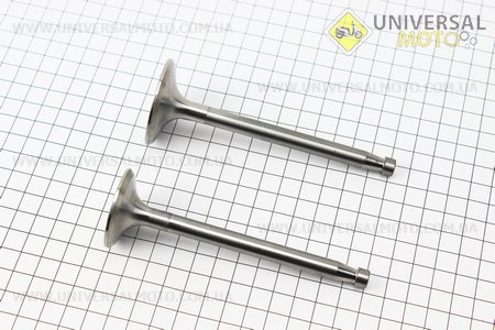 Клапан впускний (h-120; D-44,2; d-8,9), випускний (h-120; D-38,2; d-8,9) комплект ZH1105. Viper (Запчастини на мінітрактор з двигуном ZS1100 / UM6101-V13)