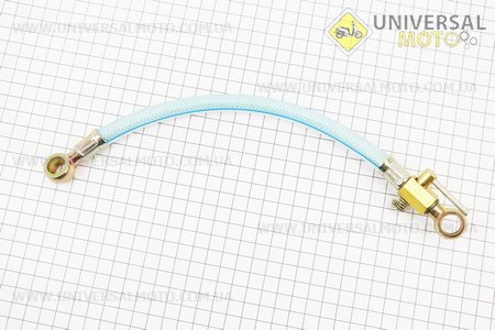 Трубка - шланг паливний L = 300мм + кран ZS1100. Китай (Запчастини на мінітрактор з двигуном ZS1100 / UM6101-V21)