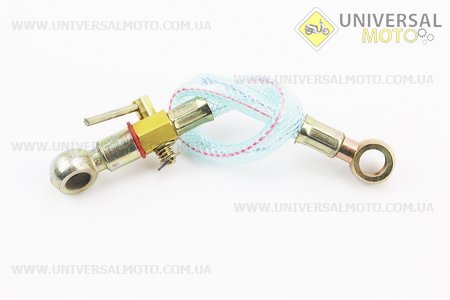 Трубка - паливний шланг L=310мм + кран ZS1100. Китай (Запчастини на мінітрактор з двигуном ZS1100 / UM6101-V41)