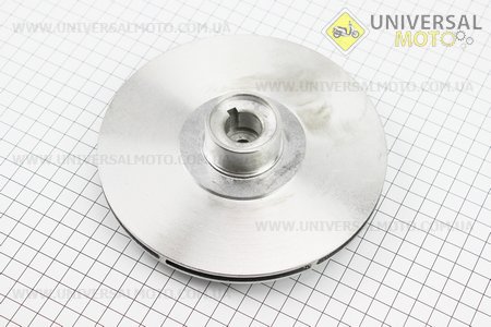 Робоче колесо (крильчатка) D=160мм, під вал d=20мм, 6 лопаток, алюміній. Китай (Запчастини до мотопомпи / UM6110-V44)