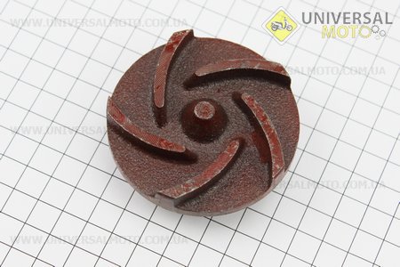 Робоче колесо (крильчатка) D=70мм, під різьбу М10мм, 5 лопаток, чавун. Китай (Запчастини до мотопомпи / UM6110-V46)