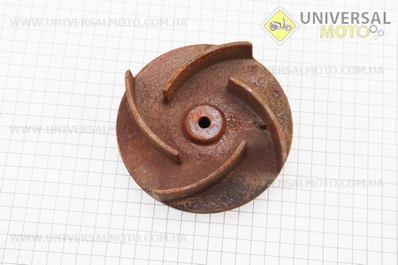УЦІНКА Мотопомпа Робоче колесо (крильчатка) D = 123мм, під вал d = 20мм, 4 лопаті, чавун (іржавий, см. Фото). Китай (Уцінка / UM6110-V73)