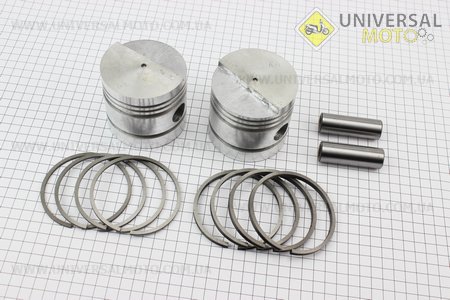 Поршень, кольца, палец, комплект 2 штуки 1р. 78,25мм (палец 20мм) Компрессор КМП. Украина (Мотокультиватор КРОТ / UM6120-V10)