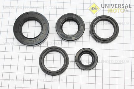 Сальники комплект 5шт (30x52x10, 30x42x7 / 8-2шт, 25x42x10, 19x32x6) КАСКАД, НЕВА, ОКА, ЛУЧ. Китай (Запчастини до мотокультиватора Кріт / UM6120-V13)