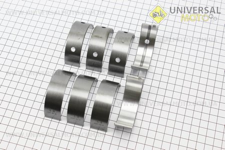 Вкладиші корінні комплект 8шт STD (KM485QB-01015 + KM485QB-01016). Китай (Запчастини на трактор з двигуном KM385BT / UM6141-V16)