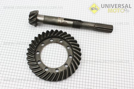 Шестерні конічні заднього мосту, що веде Z = 11/9 + відома Z = 34 комплект DongFeng 240/244 (250.38.118A + 250.38.127A). Китай (Запчастини на мінітрактор Донг Фенг / UM6150-V23)