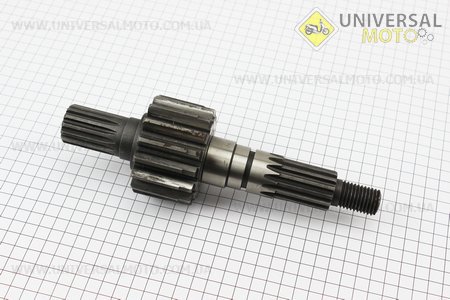 Вал-шестерня кінцевої передачі ведуча L = 240мм, Z = 14/16/14 DongFeng 354/404 (300.39.107-1). Китай (Запчастини на мінітрактор Донг Фенг / UM6152-V62)