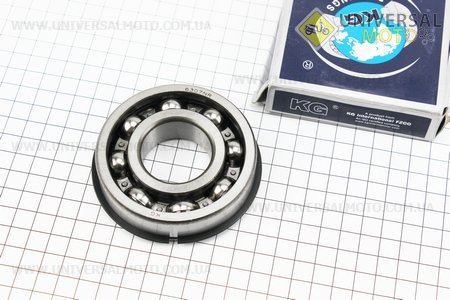 Подшипник 50307 (6307 NR) (35x80x21) с канавкой под стопорное кольцо в, комплекте со стопорным кольцом, ИНДИЯ. KG (Минитрактор DongFeng / UM6153-V07)