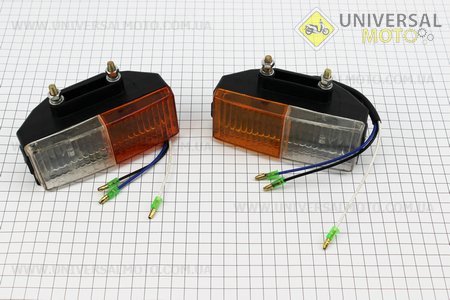 Фара передня (габарит / поворот) комплект 2шт DongFeng. Китай (Запчастини на мінітрактор Донг Фенг / UM6153-V28)