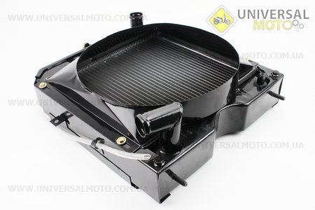 радіатор алюмінієвий L-410; H-460; W-150мм DongFeng 244/240 (200.00.032). Китай (Запчастини на мінітрактор Донг Фенг / UM6153-V66)