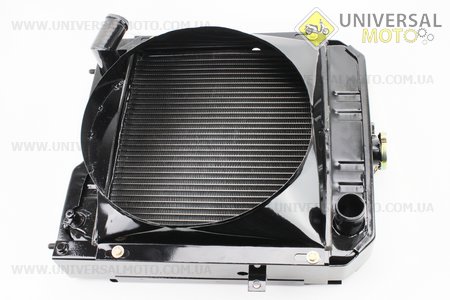 радіатор алюмінієвий L-410; H-460; W-150мм DongFeng 244/240 (200.00.032). Китай (Запчастини на мінітрактор Донг Фенг / UM6153-V66)