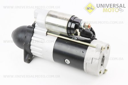 Стартер Z=11, 12V, 8,8KW, посадка Ø75мм, міжболт. L=111мм, DongFeng 244/354/404, Xingtai 180/220/240 (QDJ1308J). Китай (Запчастини на мінітрактор Донг Фенг / UM6153-V90)