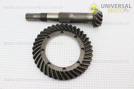 Главная пара заднего моста шестерня ведущая конической передачи Z=11/31/22 + шестерня коническая ведомая Z=38 Foton 354 (FT304.38.115 + FT300.38.141). Китай (Минитрактор Foton и Минитрактор Jinma / UM6171-V34)