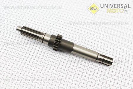 Вал первинний L = 285мм, Z = 6/16/6 Xingtai 120/220 (16.37.114). Китай (Запчастини на мінітрактор Xingtai / UM6180-V08)