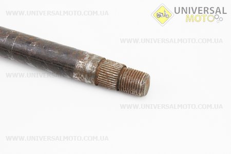 Вал рульового механізму з черв'яком нового зразку L = 563мм Xingtai 120/220. Китай (Запчастини на мінітрактор Xingtai / UM6180-V11)
